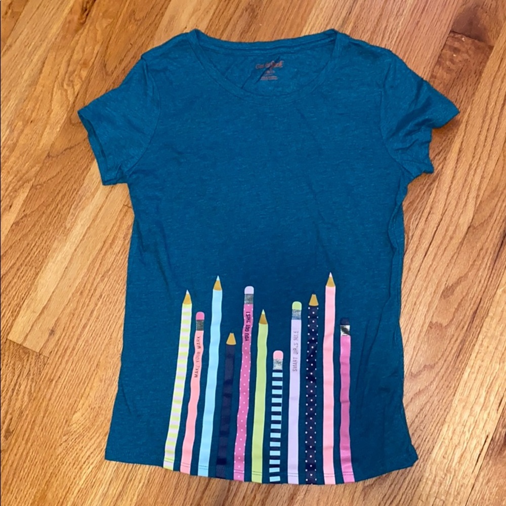 Girls t shirt pencil design